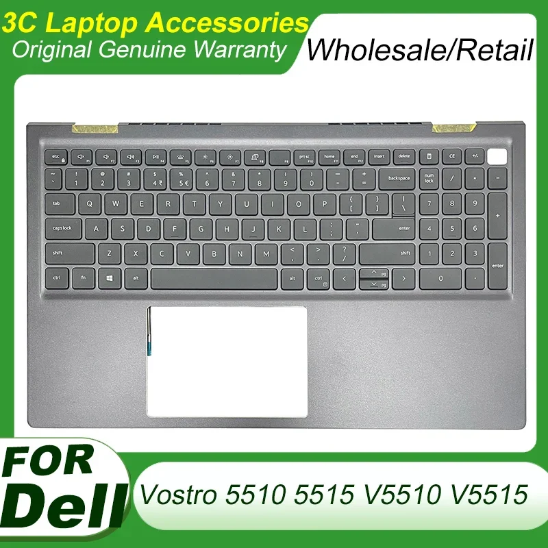 New Laptop US Backlight Keyboard for DELL Vostro 15 5510 5515 V5510 V5515 Palmrest Upper Cover Replace Top Case 0VPJVX 0Y64G2