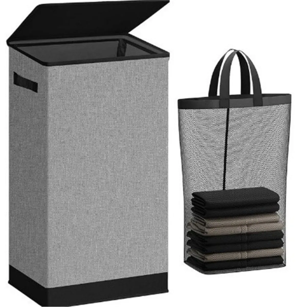 

Laundry Basket Foldable Clothes Hamper Large Capacity Collapsible Storage Bin Dirty Laundry Organizer Space Saving Bathroom Use