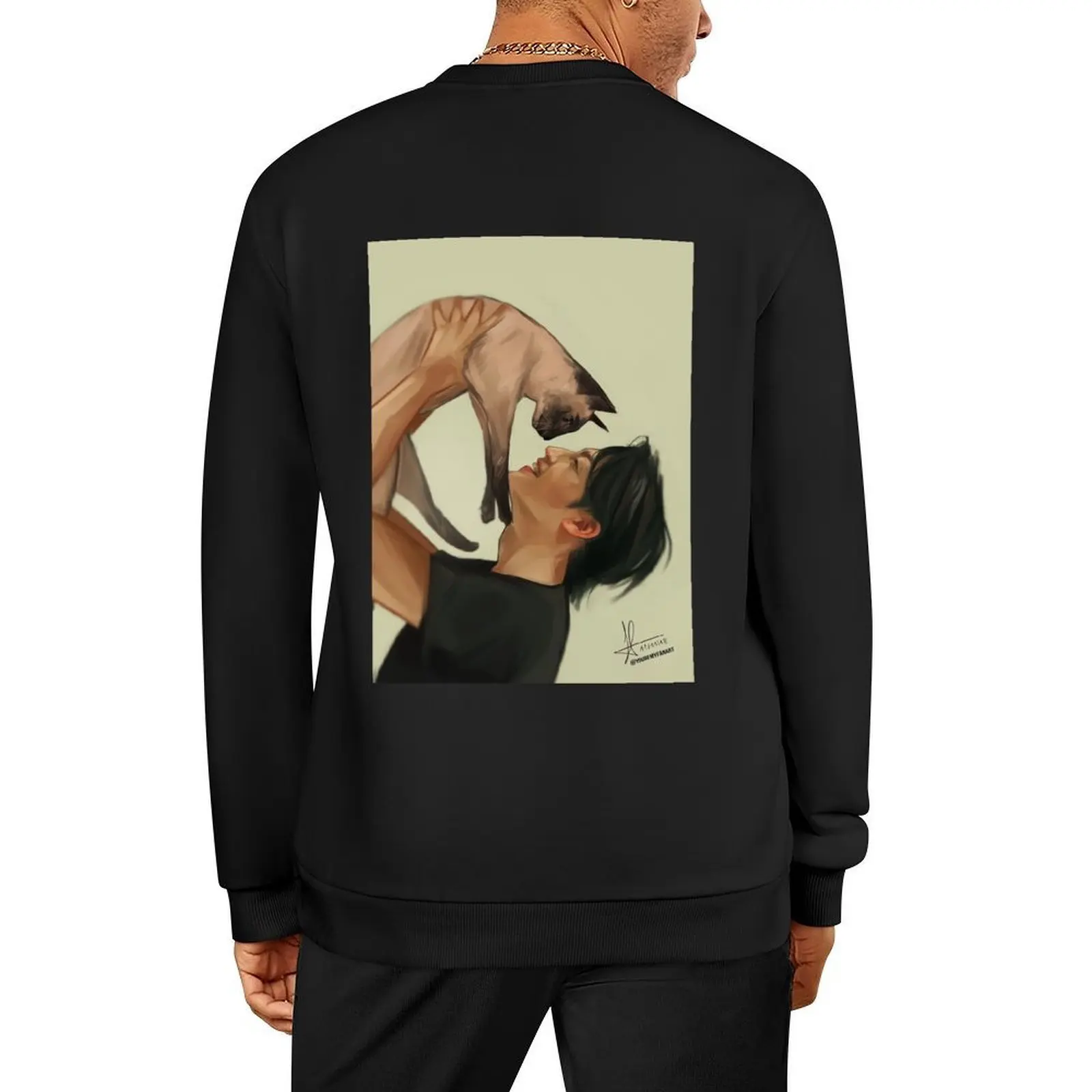 

GOT7 JAEBUM + cat Pullover men's clothing men's clothes male clothes graphic t shirts men sweatshirts