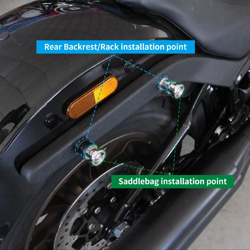Motorcycle Saddlebags/Sissy Bar Docking Kit For Harley Softail FXLR FXBB FLSB FLHCS Sport Glide Fat Bob Low Rider 2018-up view 6