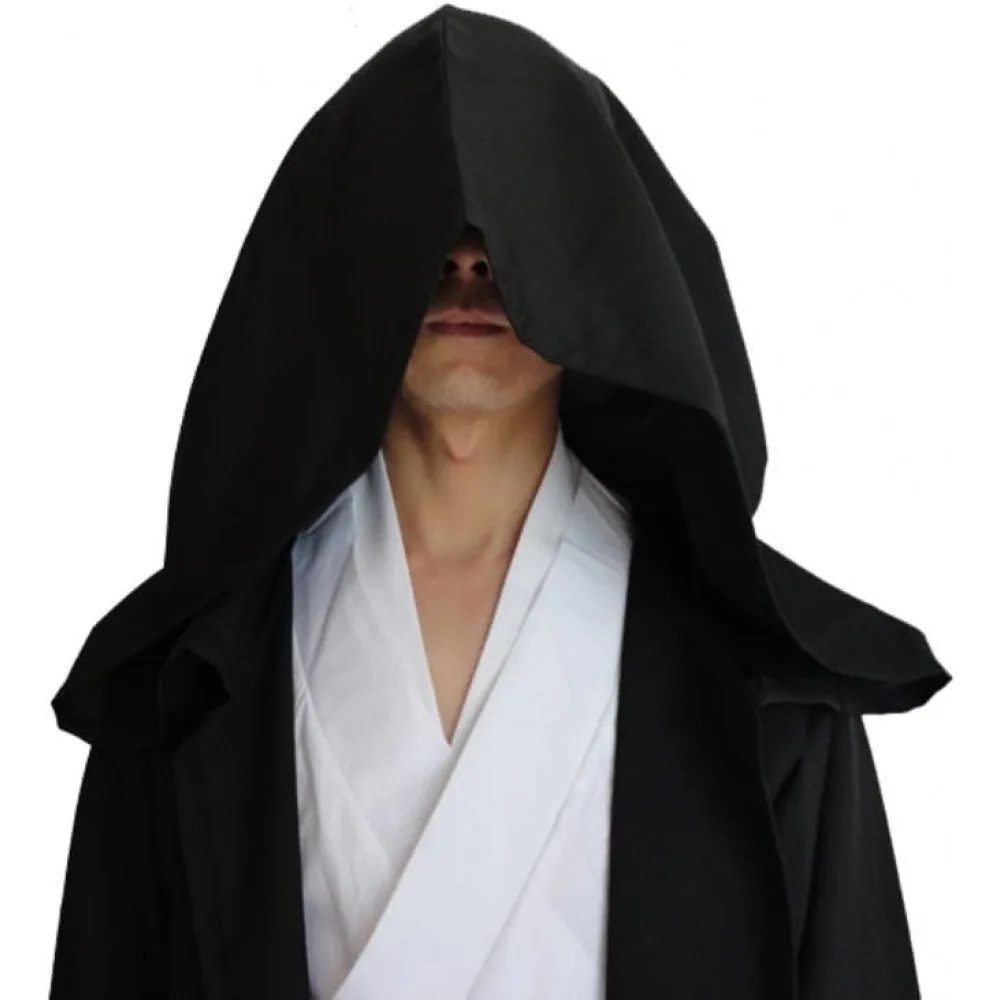 Men Hooded Robe Cloak Knight Fancy Cool Cosplay Costume