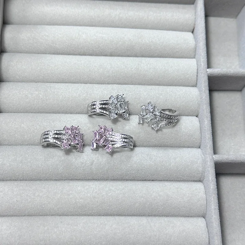 

MDL Moissanite Style Little Fragrance Flower Fairy Earrings 18k Luxury Micro Zirconia Plated