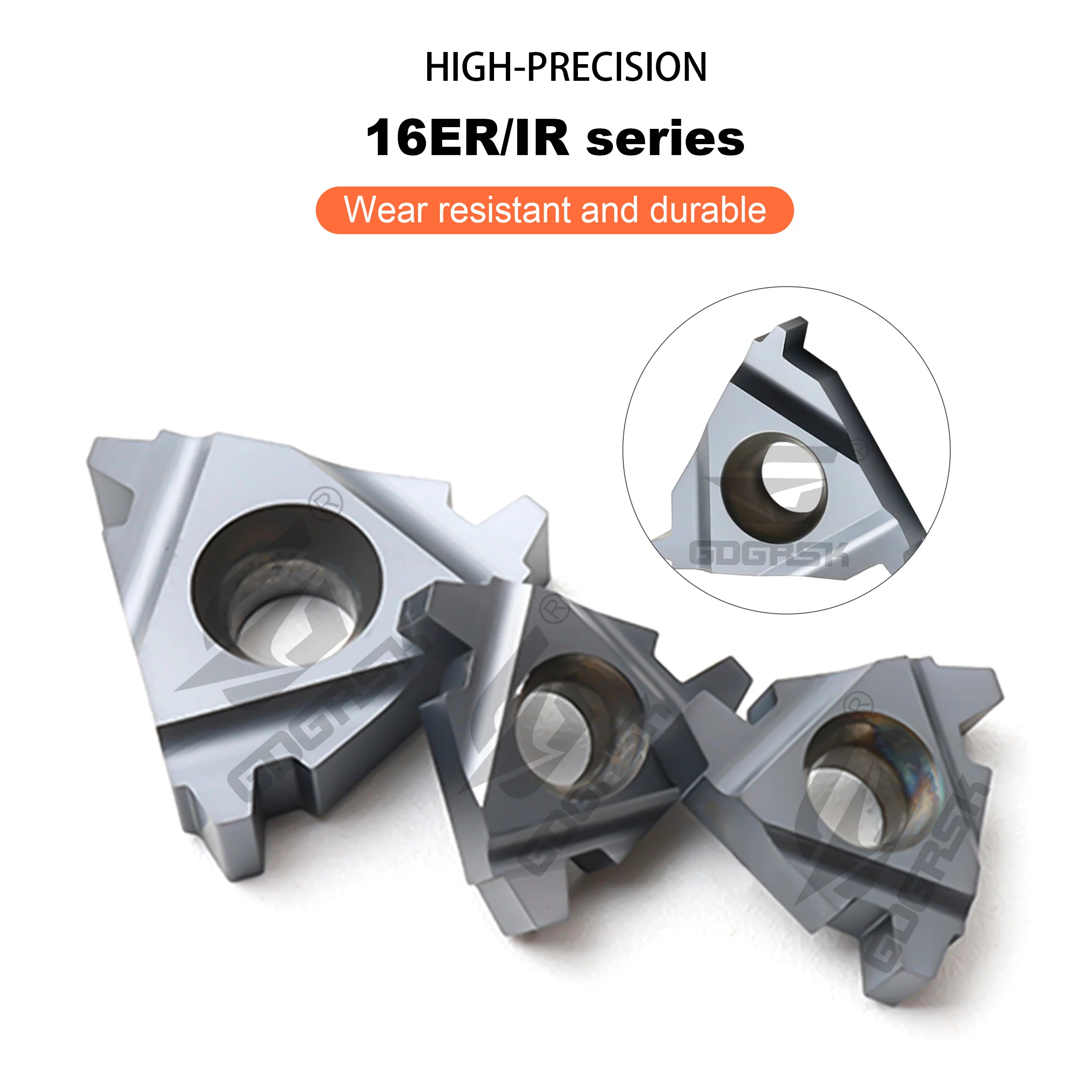 

Твердосплавные резьбонарезные пластины 16ER/16IR 3TR MBA для обрабатывающих центров, шаг 1.5/2/2.5/3TR, для нержавеющей стали и универсальной обработки материалов