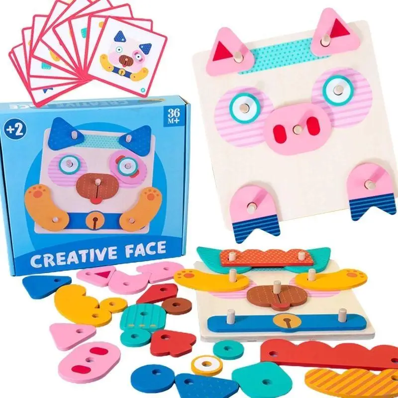 F62d 8.27x8.27in per il cambio legno creativo per il puzzle giocattoli giochi da tavolo da tavolo da puzzle a