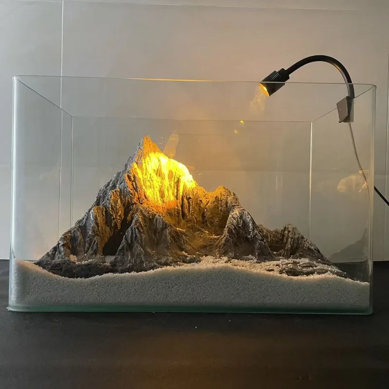 

Snow mountain ornament Rizhao Jinshan photo rockery ornament fish tank ornament landscaping stone Yingde stone Qinglongshi rough