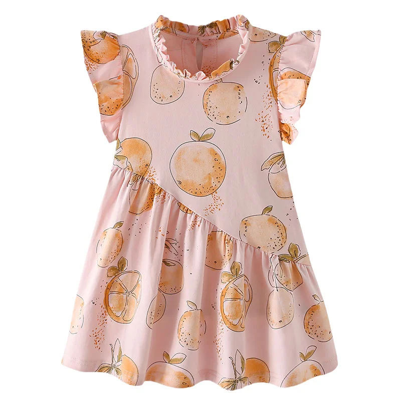 

Jumping Meters 3-8T 100% Cotton Fruits Summer Princess Girls Dresses Party Birthday Frocks Children's Costume Baby Dresses