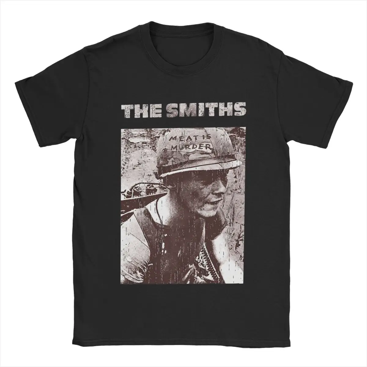 Men\'s The Smiths Meat Is Murder T Shirts 100% Cotton Clothing Novelty Short Sleeve Round Neck Tee Shirt Classic T-Shirts