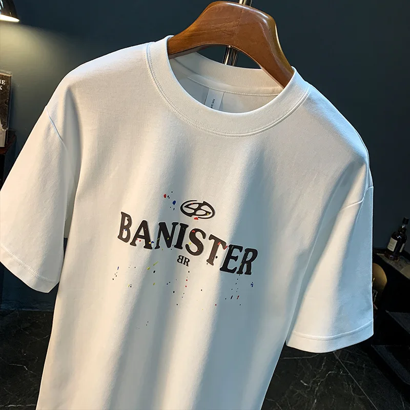 เสื้อยืดแขนสั้นผู้ชายคอกลมใหม่อินเทรนด์พิมพ์ลายสําหรับปี 2025 เสื้อแขนสั้นหลวมฤดูร้อน