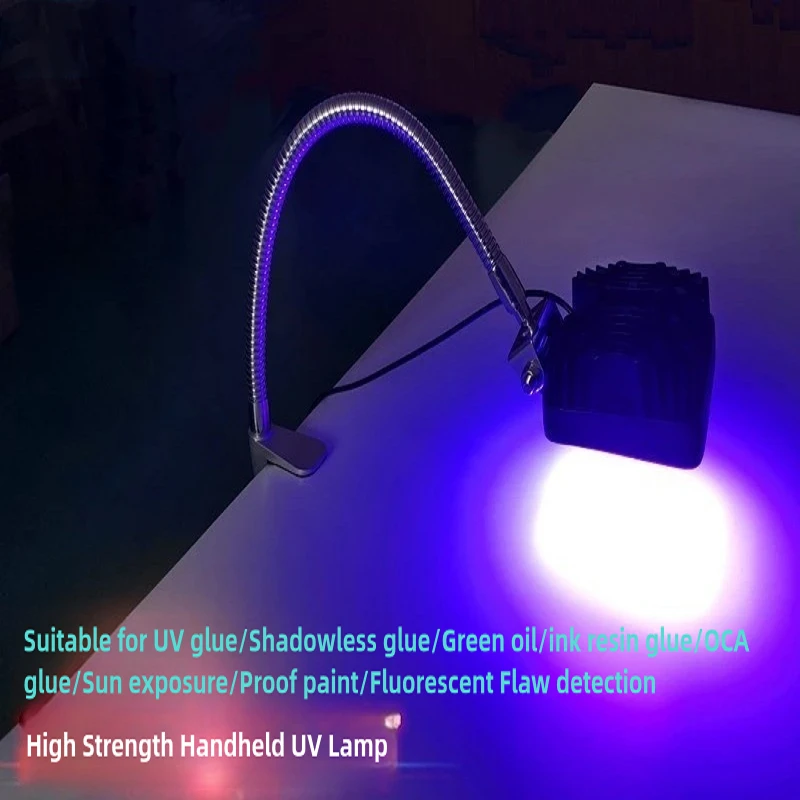 High Intensity Clamp UV Curing Lamp Adjustable Ultraviolet Light for Crystal Epoxy UV Glue 3D Printing 16w 32w