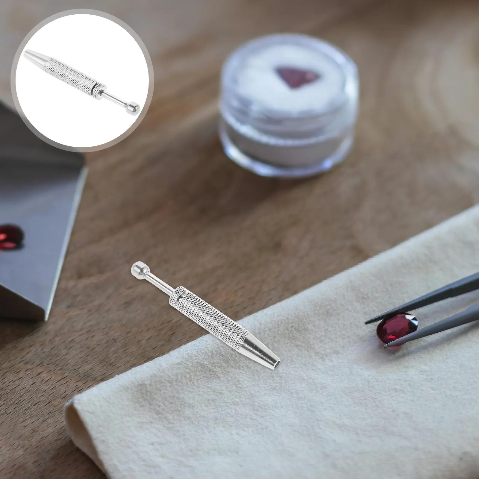 3-Prong Stainless Steel Piercing Ball Grabber Jewelry Tweezer for Secure Rhinestone Beads Pickup Jewelry Repair Crafts