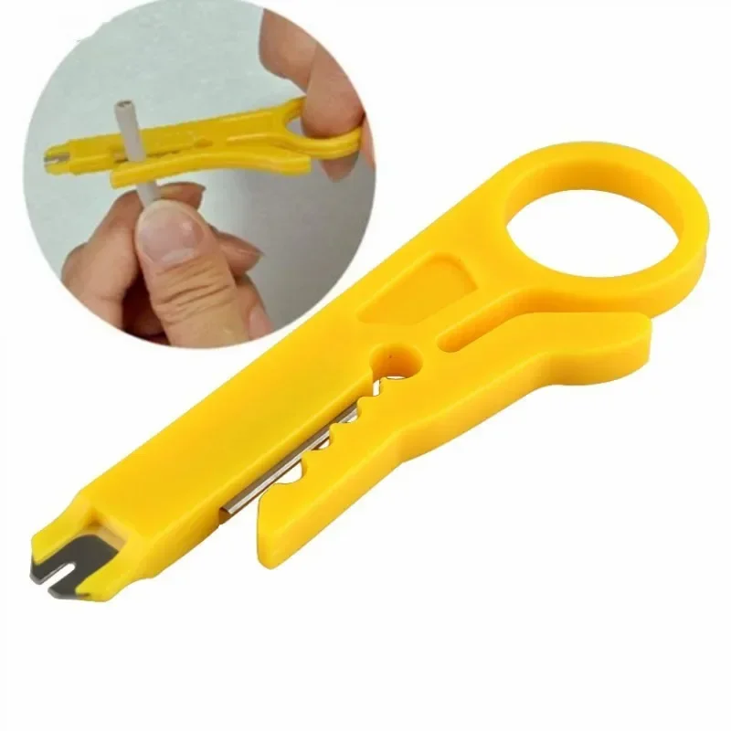 

2Pcs Cable Stripper Knife, Crimper Pliers Crimping Tool, Cable Stripping Wire Cutter for RJ45 Cat5 Network Wire Cable