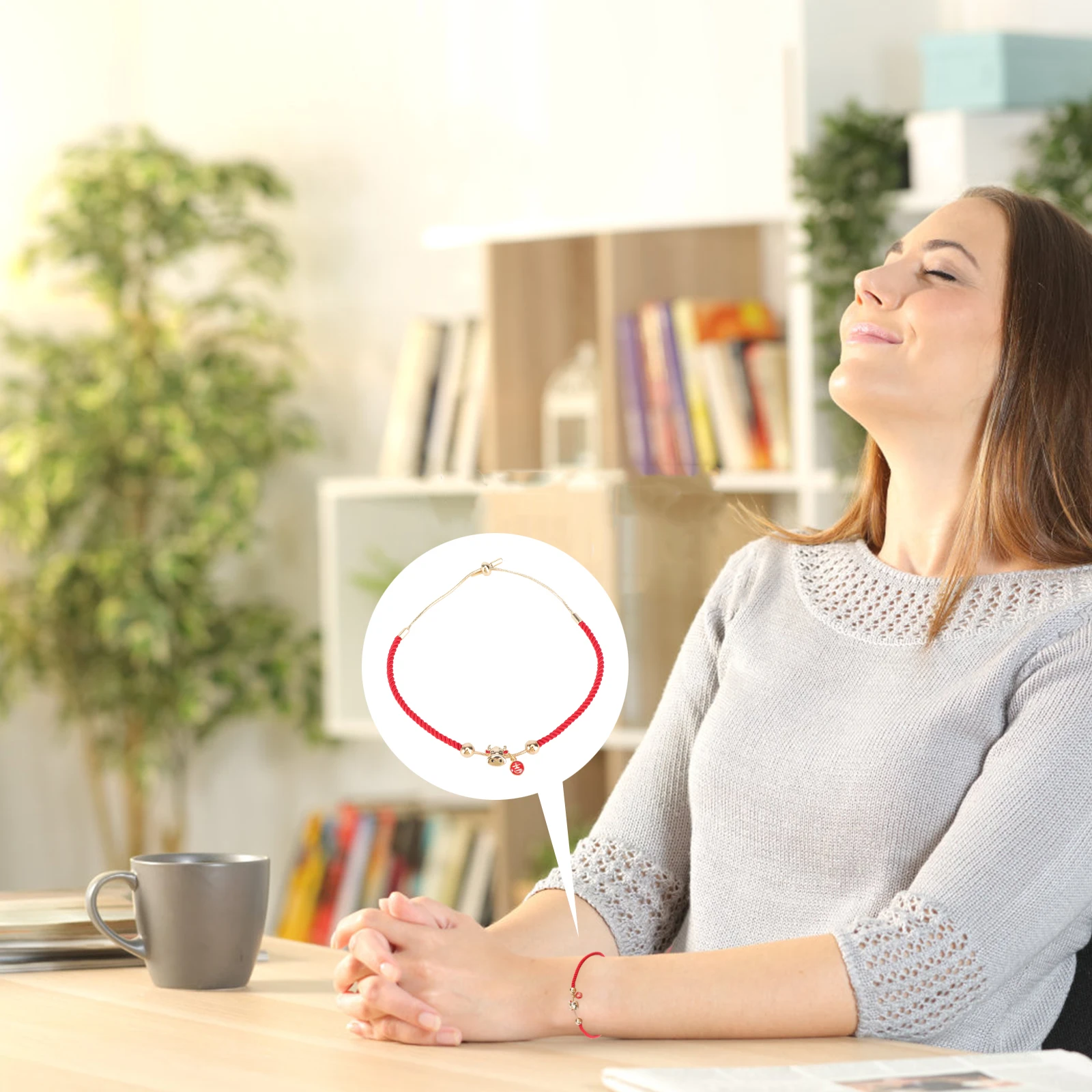 

1Pcs Red Rope Bracelet Animal Year Themed Wrist Chain Braided Rope New Year Gift Travel Party Daily Use Wrist Decor