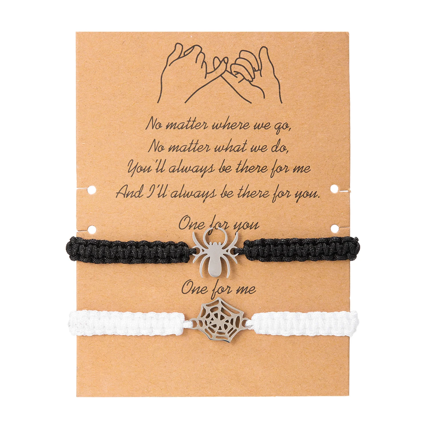 Spider Hand Woven Rope Bracelet Women Men Simple Woven Adjustable Bracelet Romantic Aesthetic Couple Jewelry Gift
