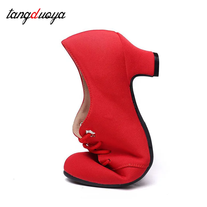 New latin dance shoes for woman ladies ballroom practice shoes women high heel 3.5/5cm Outdoor rubber soles dancing modern shoes