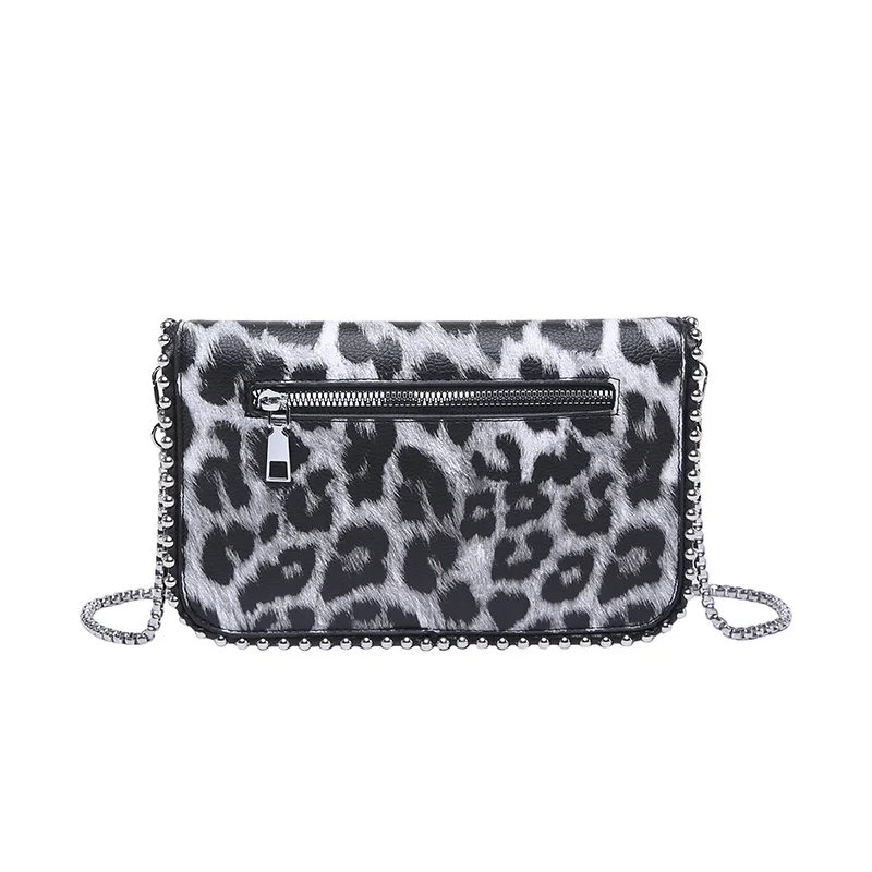 ليوبارد طباعة المرأة الوجه حقيبة كروسبودي سلسلة الموضة الهاتف المحمول محفظة السفر عطلة الكتف حقيبة ساعي كيس أنثى رئيسية
