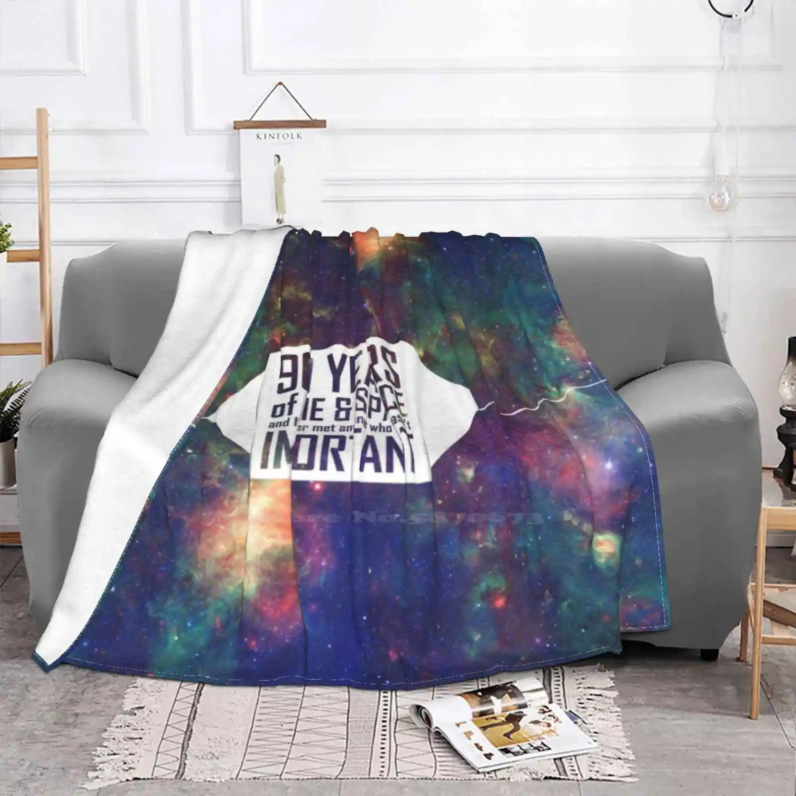 900 Years Of Time And Space Creative Design Light Thin Soft Flannel Blanket Sci Fi Quote Space Time Police Box Tv Show Eleventh