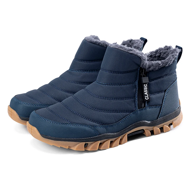 Hot Tt Velvet Outdoor-Stiefel für Herren und Damen, dickes Samtfutter + rutschfeste TPE-Außensohle, Schneestiefel, barfußwarme Herren- und Damenschuhe aus Baumwolle