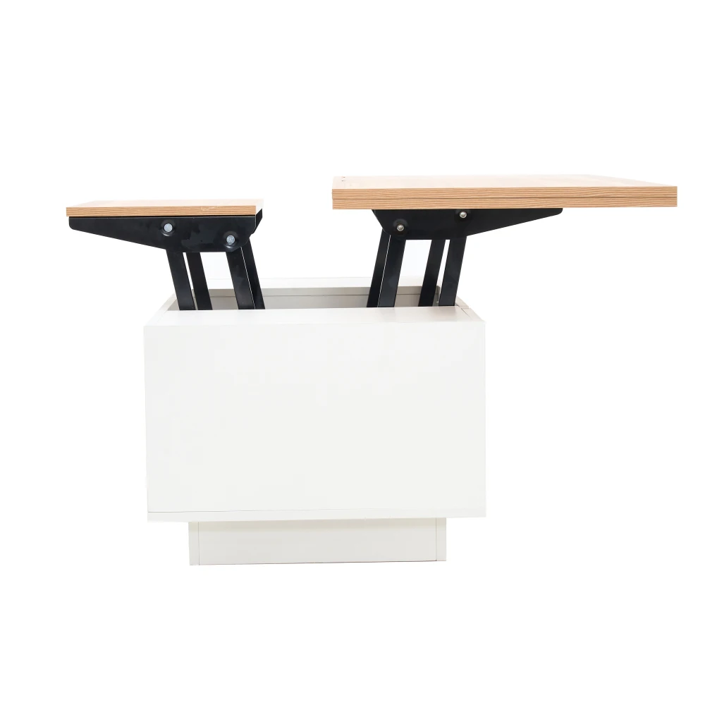 Moderner Couch-Couchtisch mit Dual-Lift-Mechanismus, versteckter Stauraum, Tragfähigkeit bis zu 50 kg, ideal für kleine Räume – Detail 8
