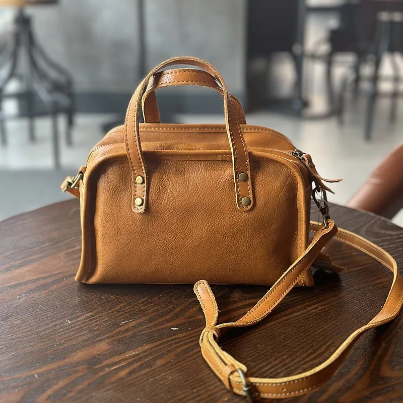 Imagem -04 - Johnature-bolsa Simples de Couro Genuíno para Mulheres Couro Macio Natural Bolsas de Ombro de Lazer Bolsas Crossbody Novo 2023 2024