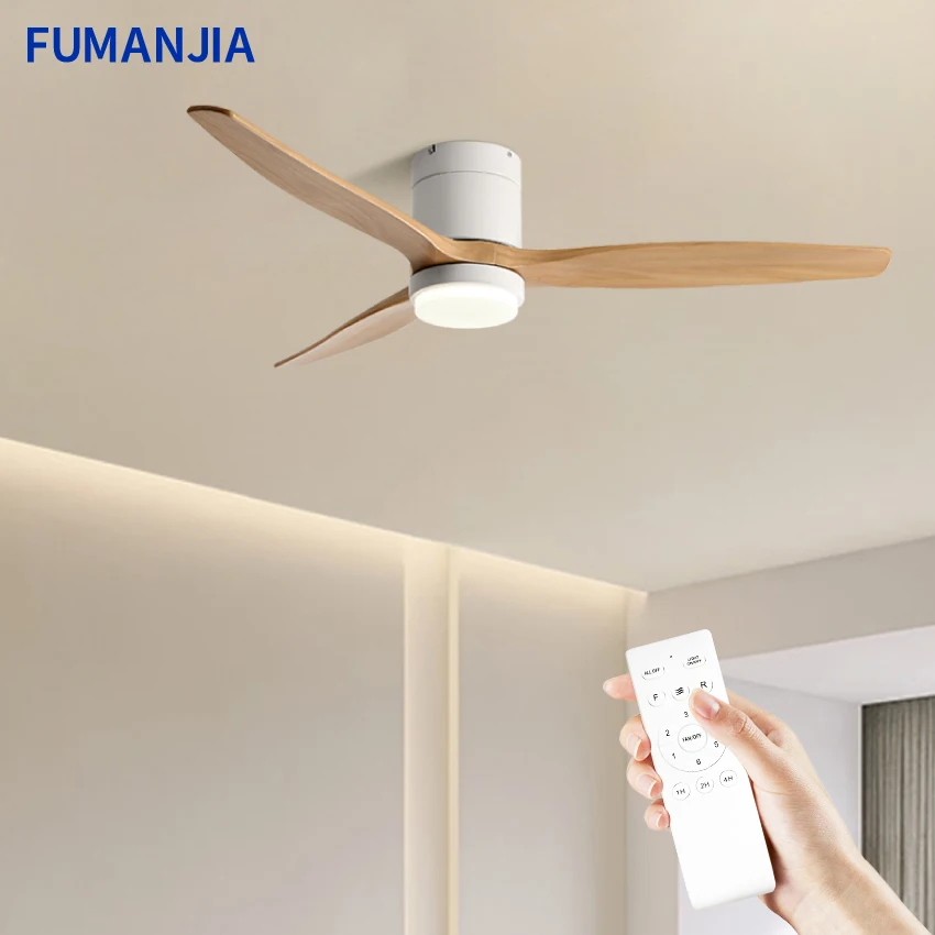 FUMANJIA Потолочный вентилятор из цельного дерева с 3 лопастями, 42/52/56/60 дюймов и светодиодом | Инвертор постоянного тока 6-Spd | Ультра тихий и энергосбережение для гостиной и столовой FUMANJIA Потолочный вентилятор из цельного дерева с 3 лопастями, 42/52/56/60 дюймов и светодиодом | Инвертор постоянного тока 6-Spd | Ультра тихий и энергосбережение для гостиной и столовой