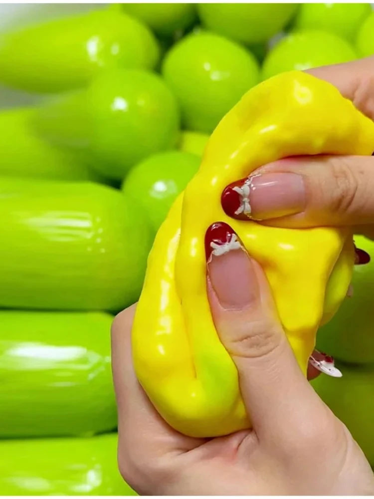 Handgemachter Knuspriger Zitronen-Stressball, Farbwechselndes Frucht-Quetschspielzeug, ASMR Sensorisches Stressabbau-Spielzeug