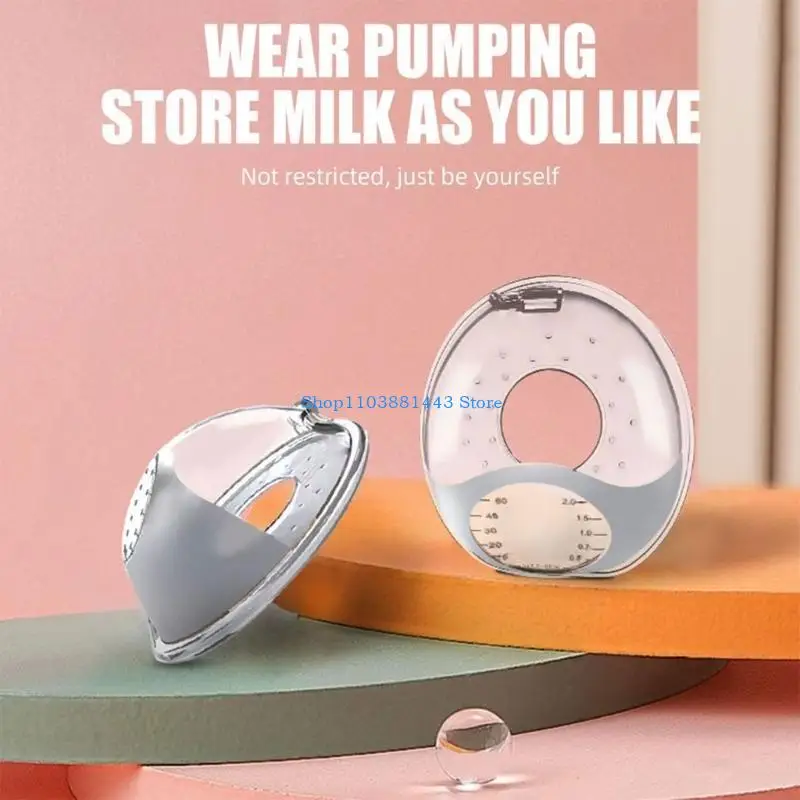 

Q6RE 2x Breast Shells Nursing Cups Reusable Silicone Breastmilk Collecter Milk Saver