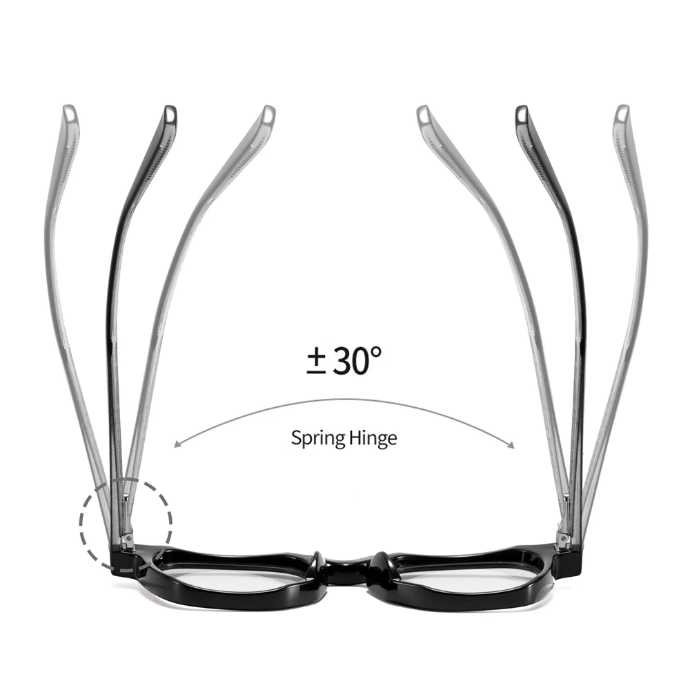CATERSIDE Neue Herren-Modebrillenfassung, quadratisch, dicker Rahmen, Brillenfassung für Damen, für Outdoor-Reisen, einfache dekorative Brille – Detail 8