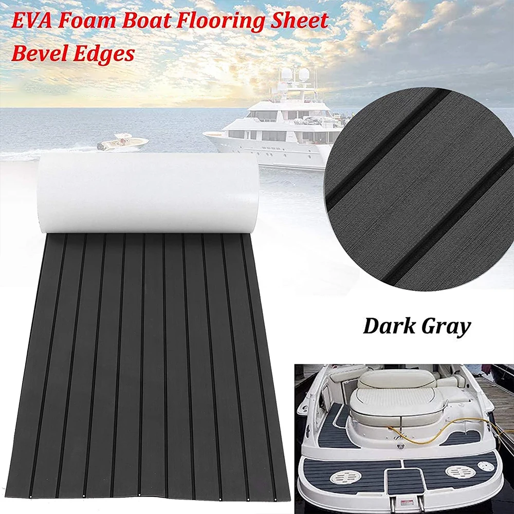 Professional EVA Foam Faux Teak Boat Decking Mat Brown Deck Sheet Yacht Flooring Anti Skid Mat Self Adhesive Vehicle Pad