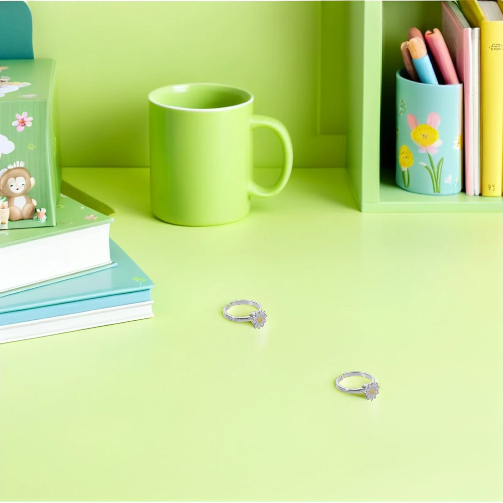 2 قطعة حلقات ديزي عالية السرعة الغزل قابل للتعديل نهاية مفتوحة خمر نمط النحاس خواتم تململ القلق الإغاثة ارتداء اليومي مكتب