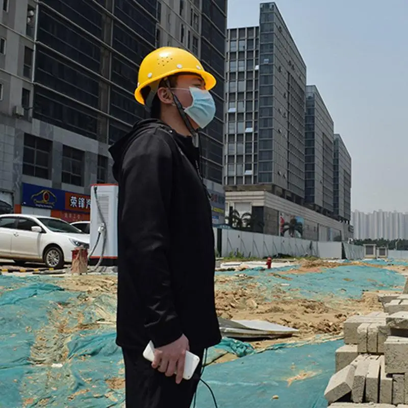 Casco duro para sitio de construcción con ventilador, velocidad del viento ajustable, ventilador de verano, sombrero de enfriamiento, transpirable, duro para mujeres y hombres