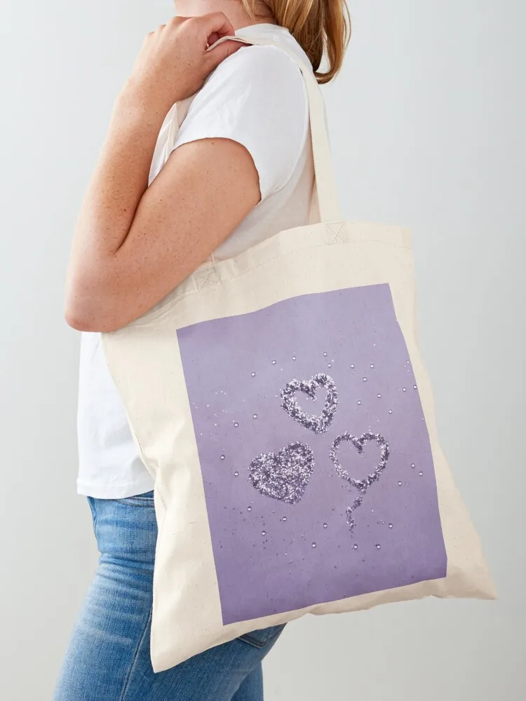 

Ultra Violet LOVE Glam Hearts #1 (Photo of Glitter Only - Not Reflective) Tote Bag shopping bag logo tote bag woman