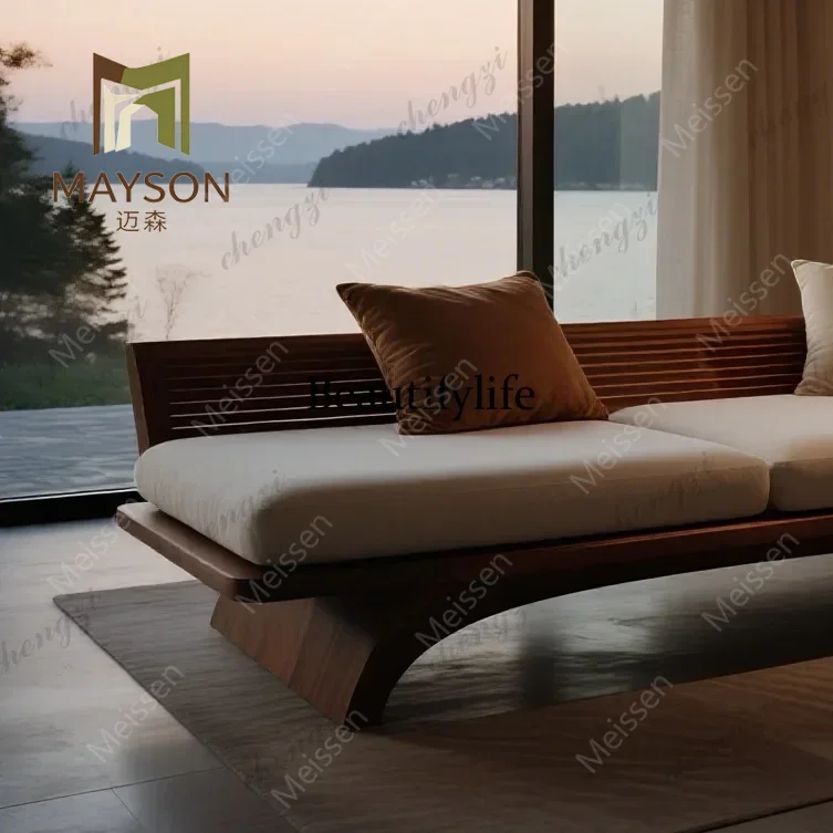 Aesthetic black walnut arhat bed, beauty and imperial consort couch