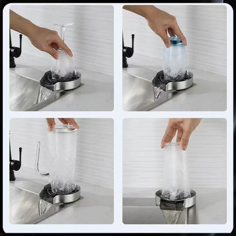 

Faucet Glass Rinser High Pressure Cup Washer For Kitchen Sink Glass Beer Coffee Milk Tea Cup Cleaner Bar Accessories Clean Tool