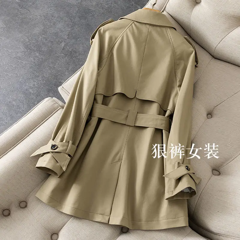 Spring Women's Short Windbreaker New Tooling British Style Temperament Popular Fashion Thin Coat Woman Clothes