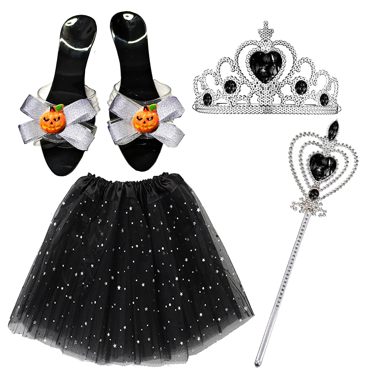 مجموعة ألعاب المجوهرات ذات الكعب العالي على شكل يقطين الهالوين