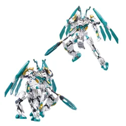 New in Stock White Dragon Horse Jade Dragon Warrior Cool Mecha Children's Assembled Building Blocks Puzzle Boy Toy Holiday  Gift