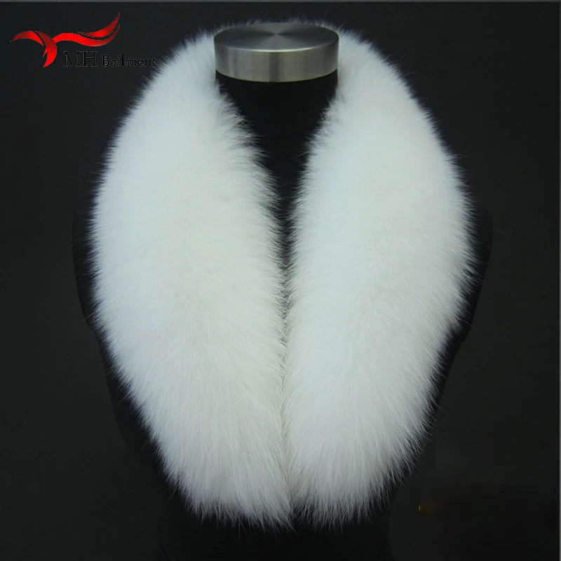 Super large real fox fur collar green fruit collar V-collar horn collar fur scarf cap strip for men and women