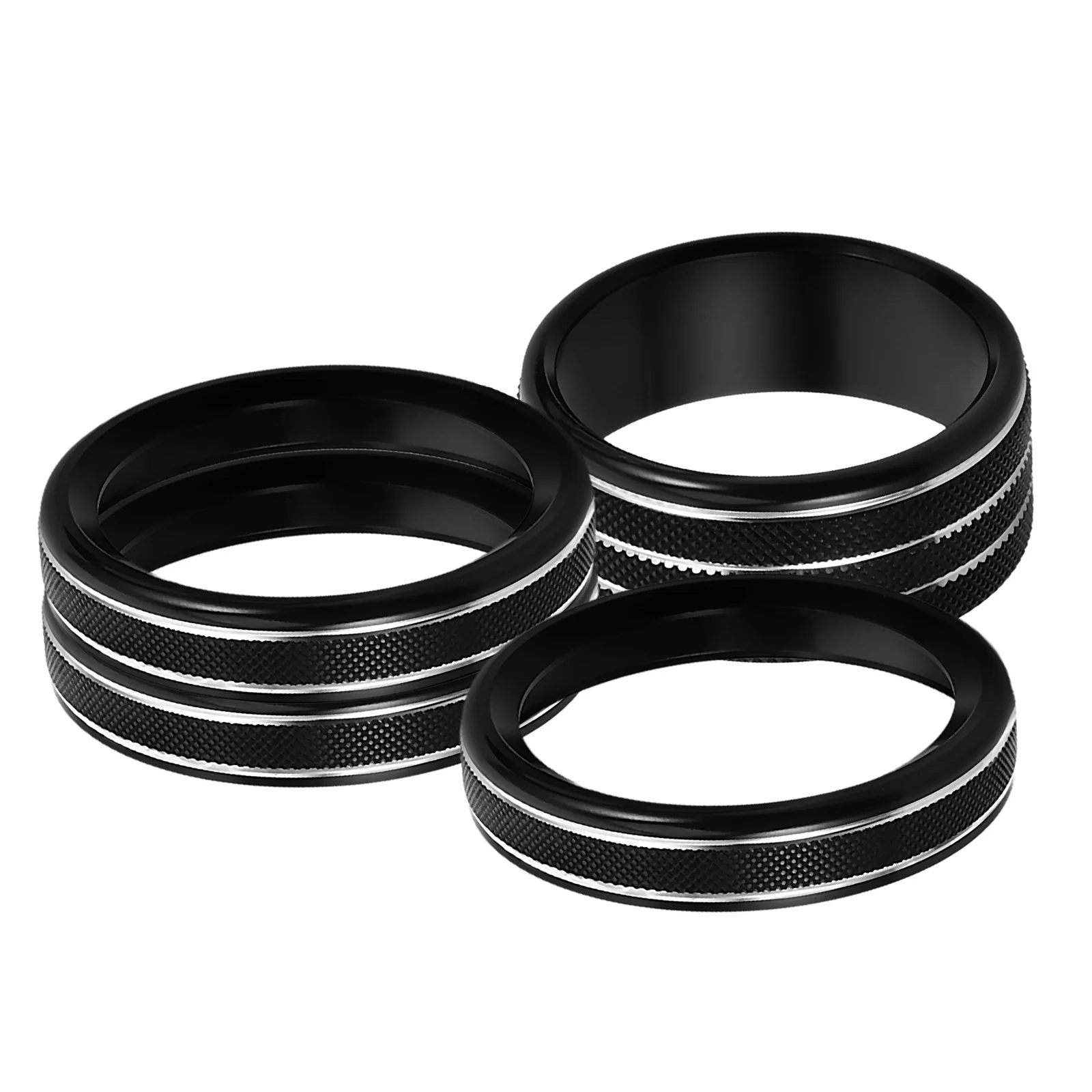 

4pcs Air Conditioner Switch Knob Cover Aluminum Alloy Black Ac Button Trim For 1822 Jljlu Car Interior