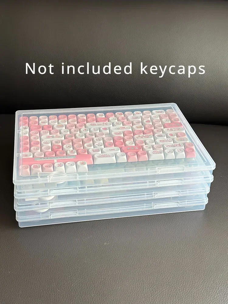 Imagem -06 - Mechanical Key Cap Storage Box Personalizado Transparente a4 Grande Capacidade Dustproof Stacked Organized Display Rack Pode Ser Empilhado