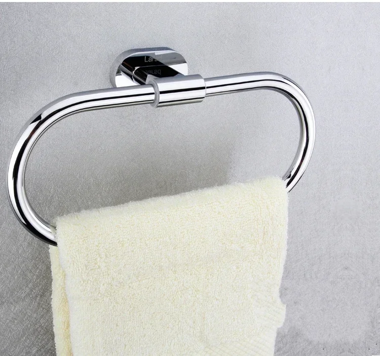 Bathroom Accessory solid brass polished chrome Round bathroom shelf  holder rack suitable for Towel