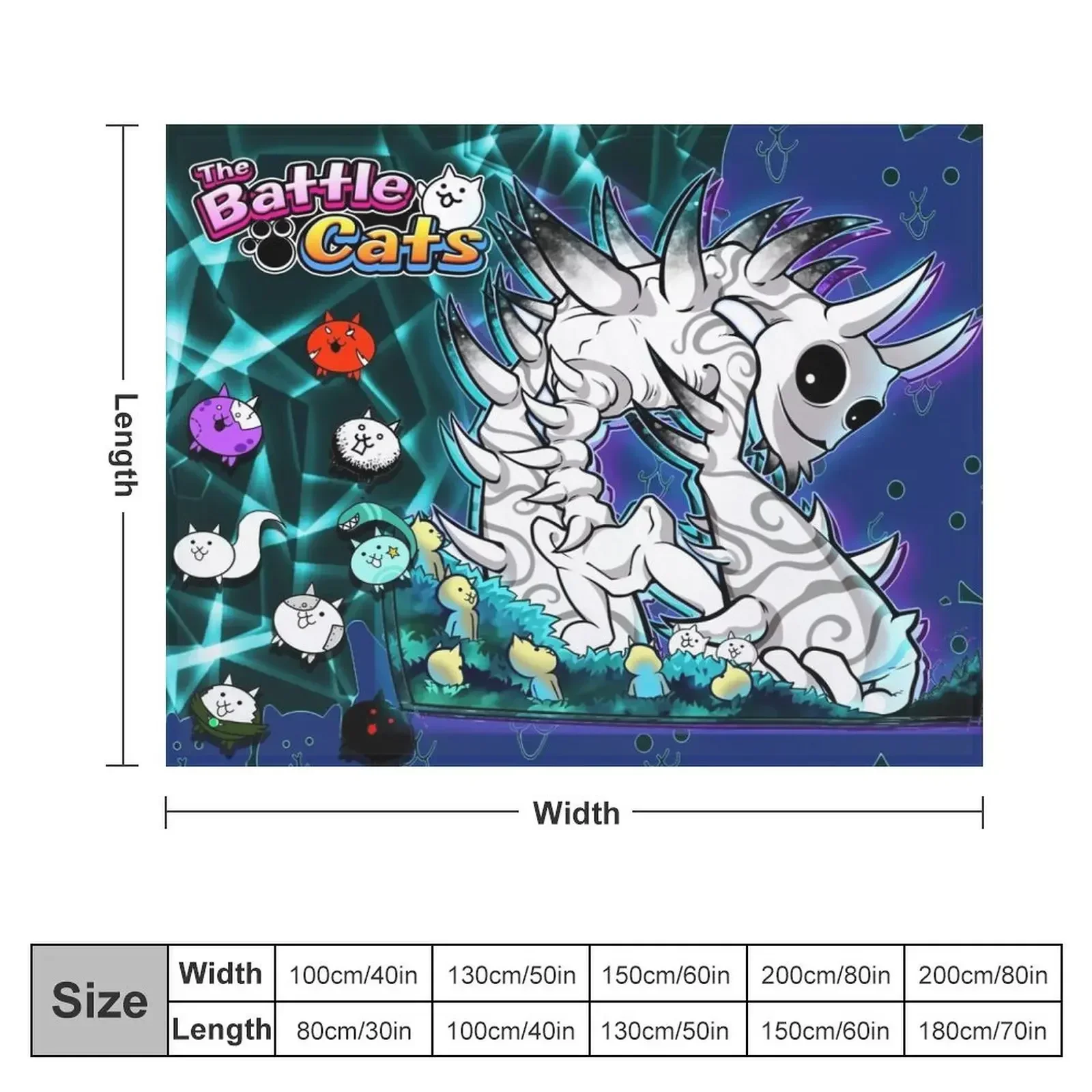 Battle Cats Throw Blanket Flannel Fabric Weighted Soft Beds Blankets