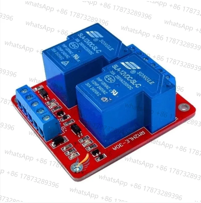 2 Channel 30A Relay Module Bidirectional Optocoupler Isolation High / Low Level Trigger 5V 12V 24V