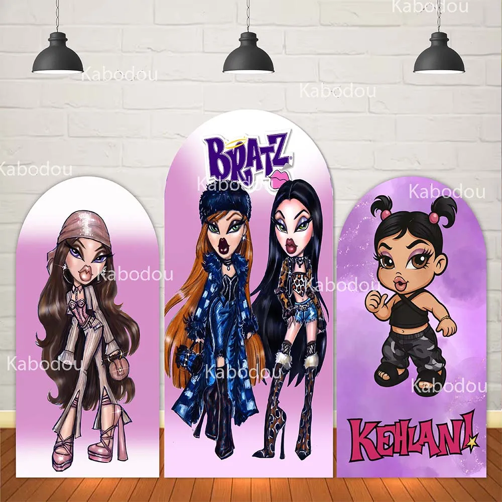 

Cute B-Bratz D-Doll Backdrop Arch Cover Kid Birthday Party Cartoon Decoration Baby Shower Photo Photography Background