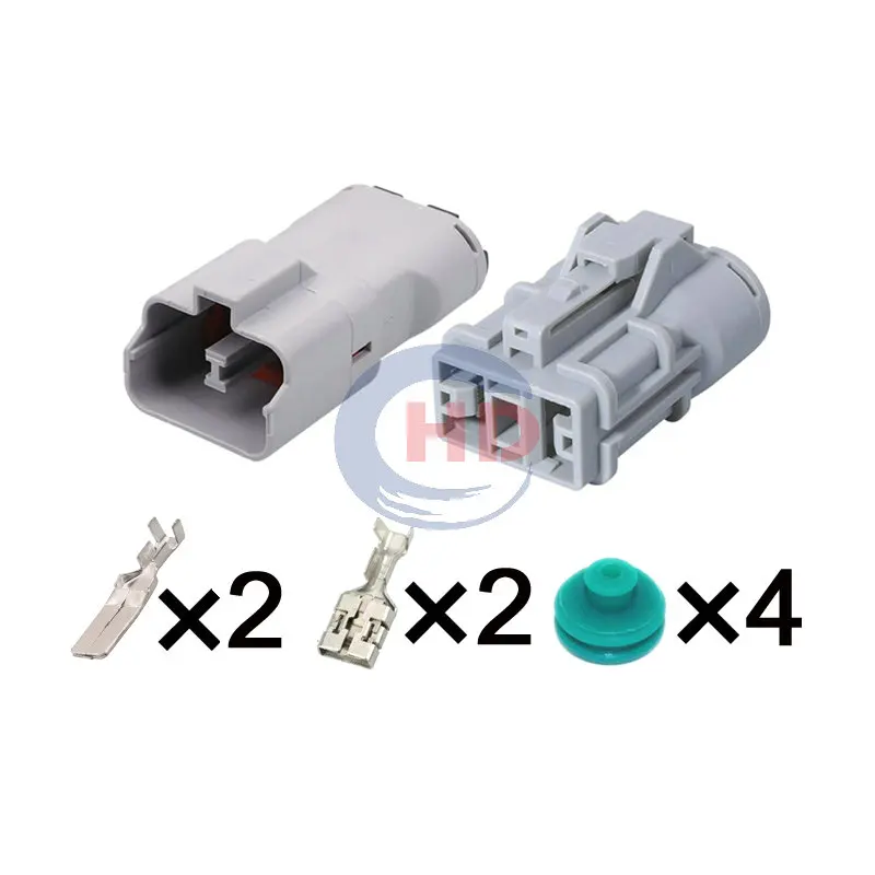 

1-20 sets 2pin Waterproof Grey Wiring Harness Connector 7222-4220-40 7123-4220-40