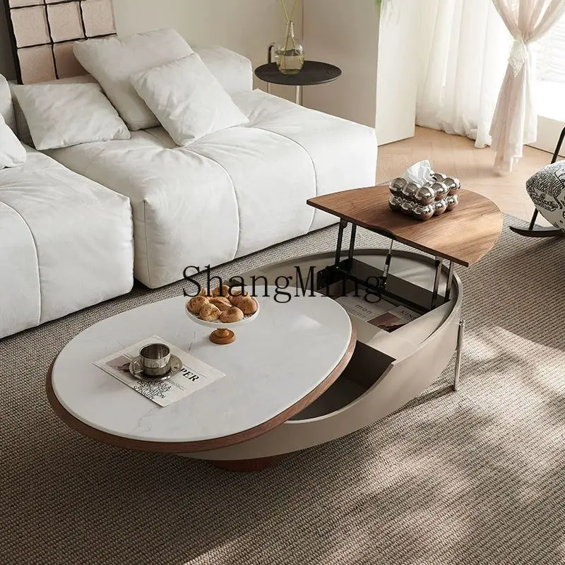 

HJ multi-functional coffee table TV cabinet combination living room sofa side few small apartment cream style tea table