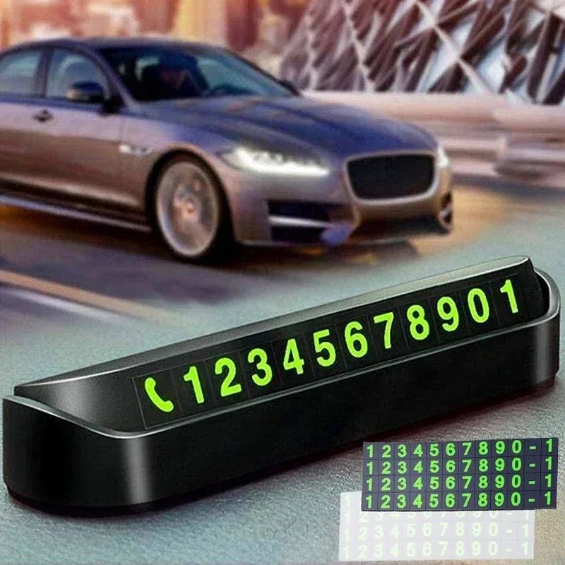 Car Phone Number Card Temporary Parking Card Plate Telephone Number Car Park Stop Automobile Accessories Car-styling