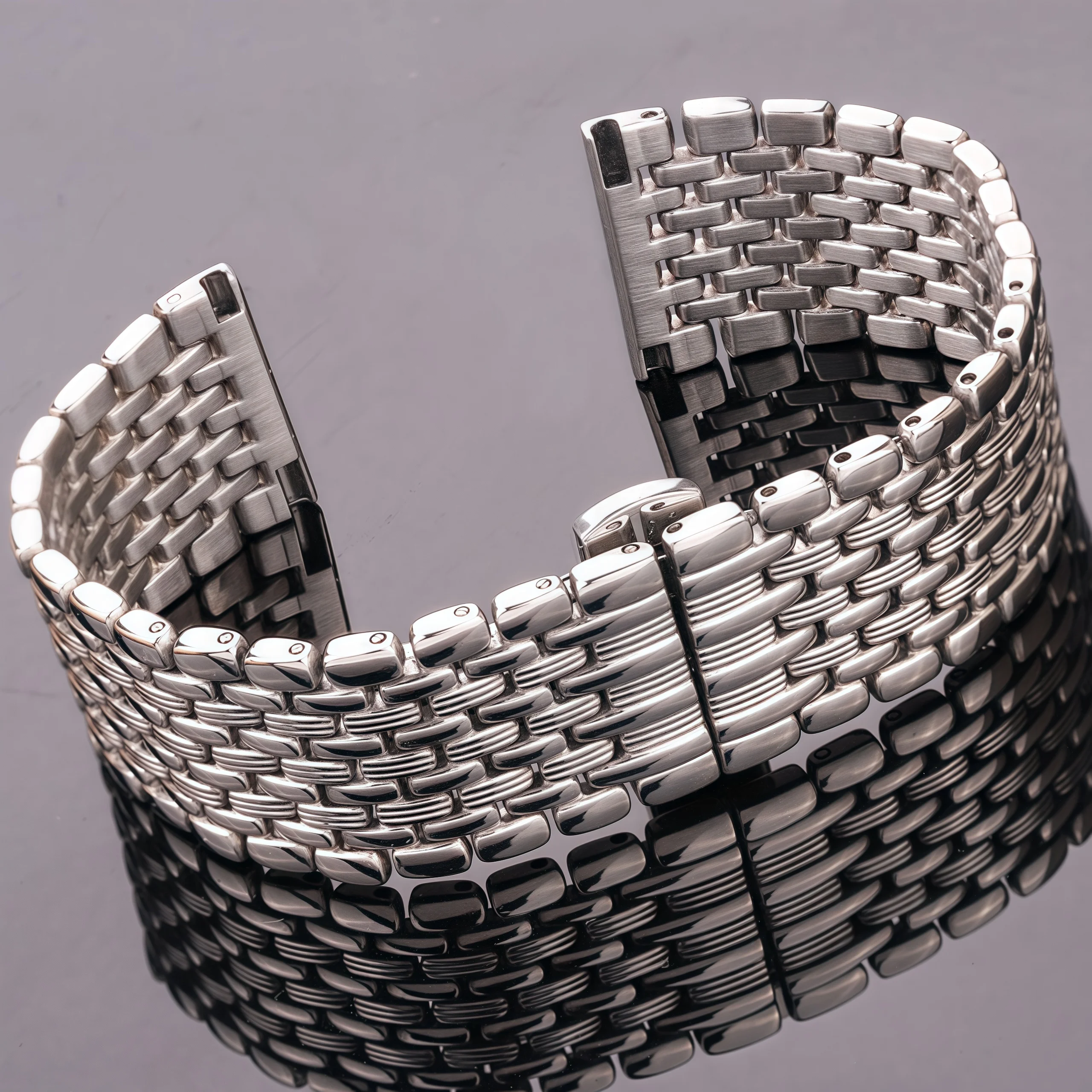 Stainless Steel Bracelet Watchband Silver 16mm 18mm 20mm 22mm Women Men Watch Band Strap Accessories