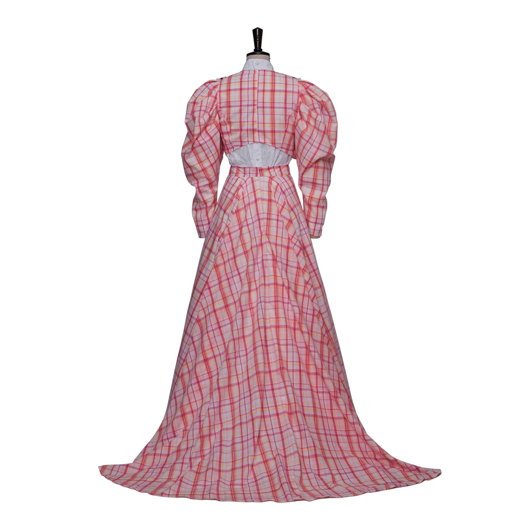 여성을위한 빅토리아 드레스 의상 정장 에드워드 디럭스 격자 무늬 드레스 볼 가운 18 세기 여성 로코코 탑 스커트 의상