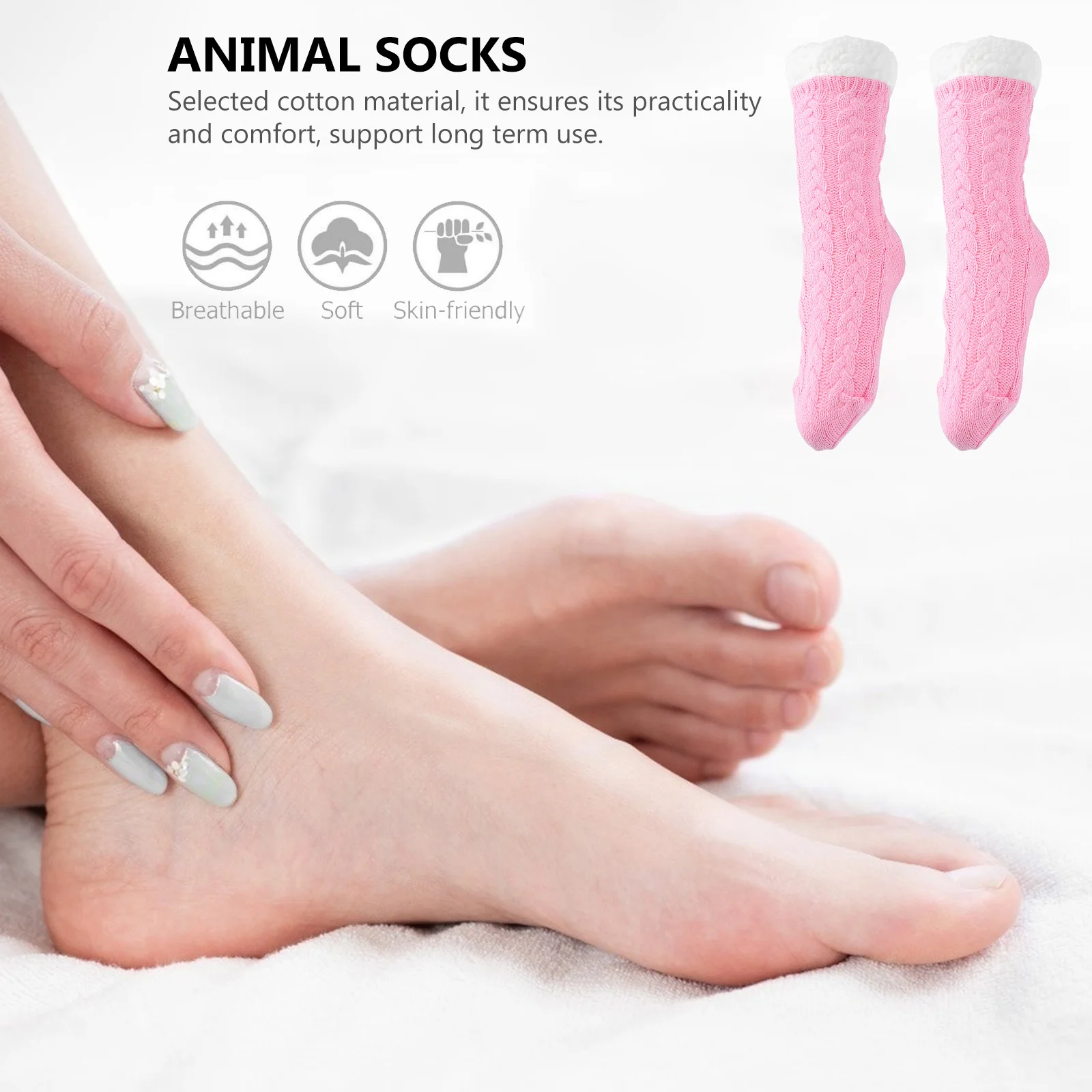 

Cozy Non Slip Socks for Women Slipper Floor Gripper Girls Anti-Slip Thermal