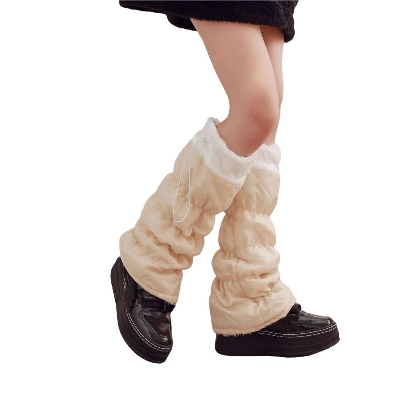 Puff Leg Warmers,Knee Highs Leg Warmers,Winter Warm Long Leg Socks Boot Cuffs Covers for Women Girls Cosplay Costume 15UB